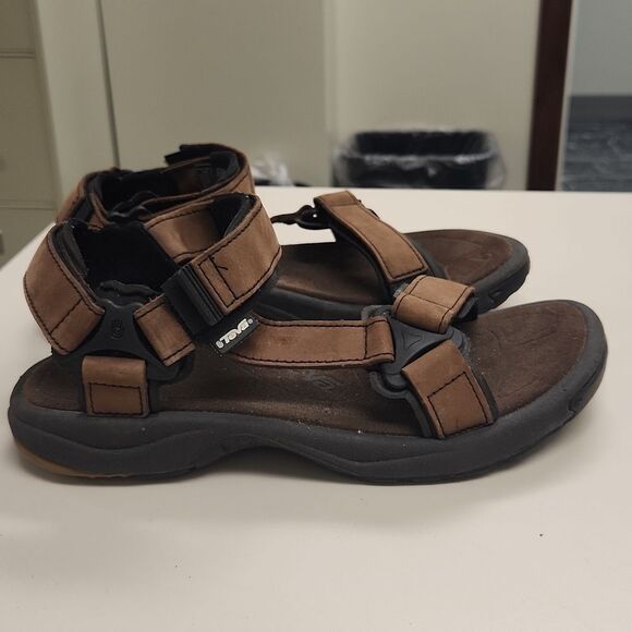 Teva 6542 Leather Leather Sandals 10 - Picture 1 of 8